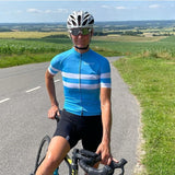ES16 Fietsshirt Elite Strepen - Lichtblauwe Strepen. Dames