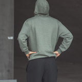 ES16 Casual hoodie gemêleerd groen