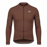 ES16 Thermofleece fietsshirt. Geschaafde chocolade