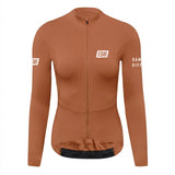 ES16 thermische fleece fietsshirt. Bruine suiker