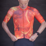 ES16 Razor fietsshirt - Marmeroranje