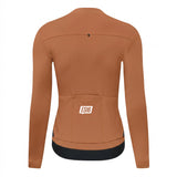 ES16 thermische fleece fietsshirt. Bruine suiker