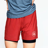 ES16 prestatiekorte broek rood
