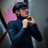 ES16 Langarm Fiets Fleece Supreme unisex. Donkerblauw.