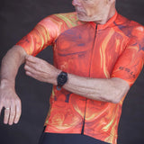 ES16 Razor fietsshirt - Marmeroranje