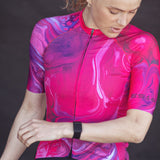 ES16 Razor wielershirt - Marmerroze