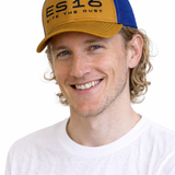 ES16 Cap Biscuit kleur + blauw mesh