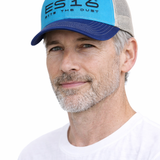 ES16 Cap Blue blauw+Berken gekleurd mesh