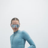 ES16 Enzo fietsbril. Wit met zilveren lens.