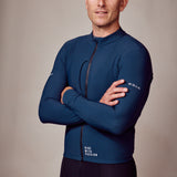 ES16 Langarm Fiets Fleece Supreme unisex. Donkerblauw.
